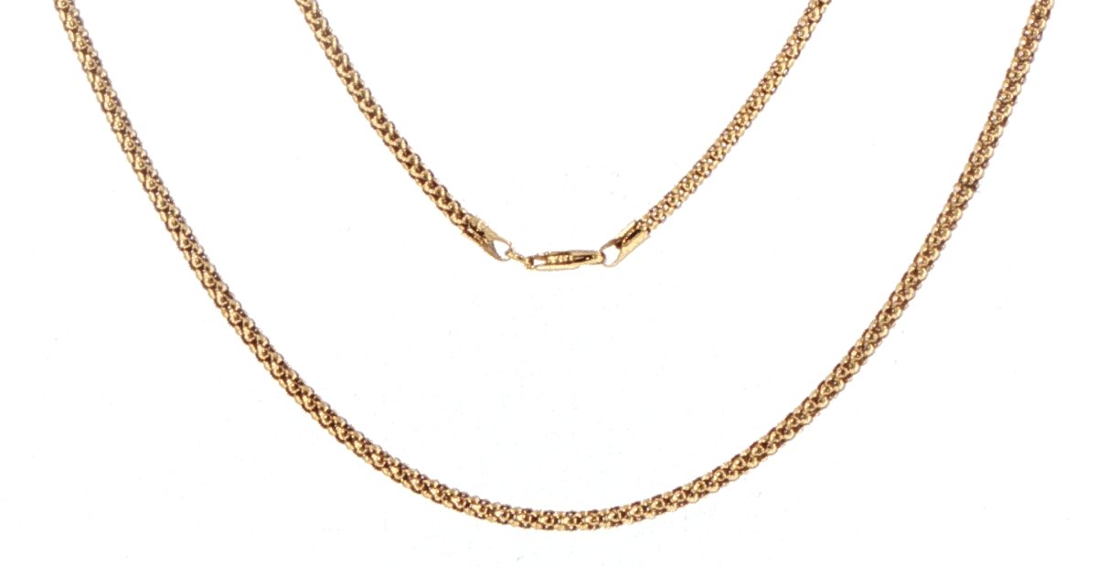 18ct Yellow Gold Textured Link Chain Necklace - Mega Cash Sydney