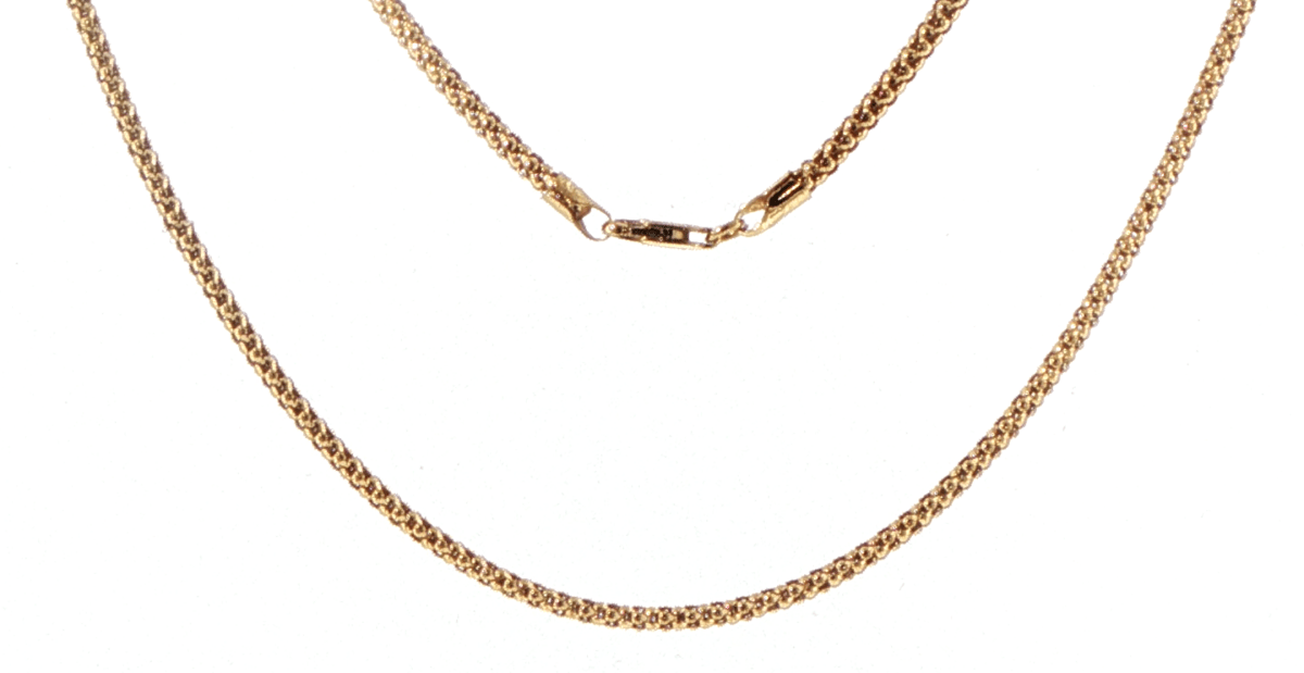 18ct Yellow Gold Textured Link Chain Necklace - Mega Cash Sydney