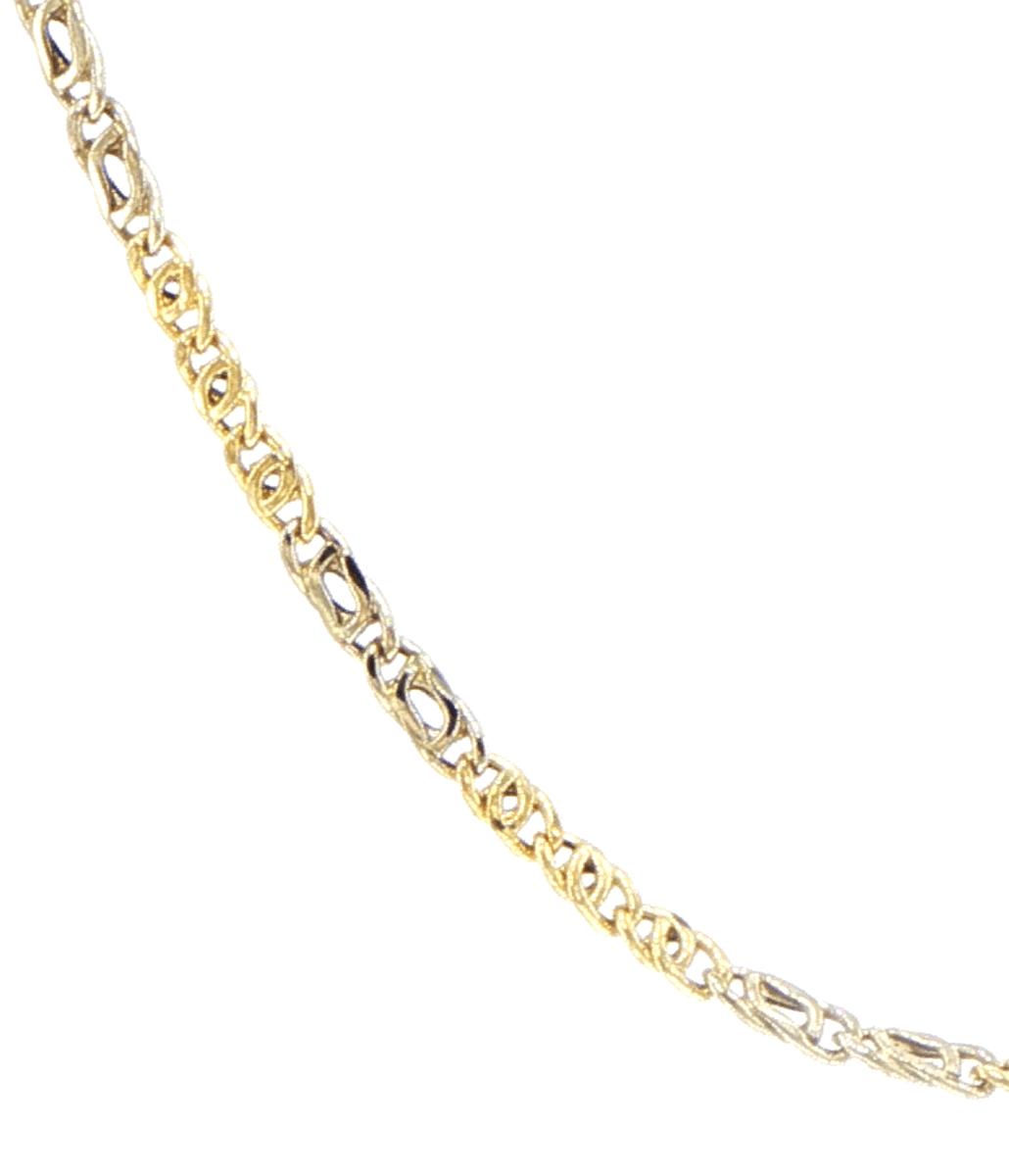 18ct Yellow Gold Two-Tone Intricate Fancy Link Chain - Mega Cash Sydney