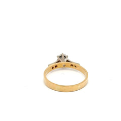 18ct Yellow Gold Vintage Style Diamond Engagement Ring - Mega Cash Sydney