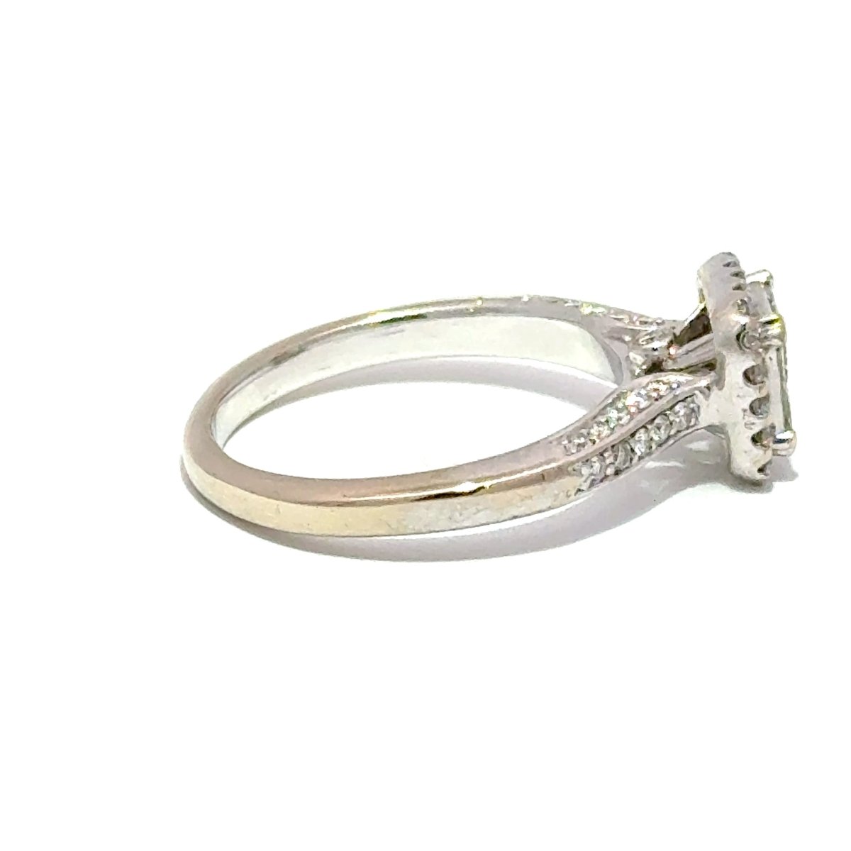 18k White Gold Diamond Quad Cluster Halo Ring - Mega Cash Sydney