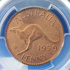 1959 - Y. AUSTRALIAN PENNY - PR64RB - Mega Cash Sydney