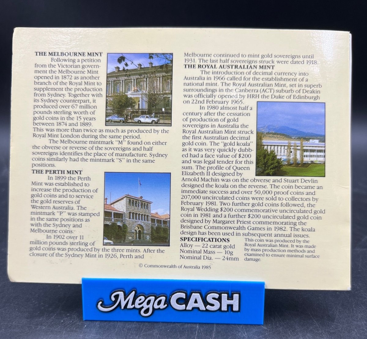 1985 22 Carat Uncirculated $200 Coin - Mega Cash Sydney