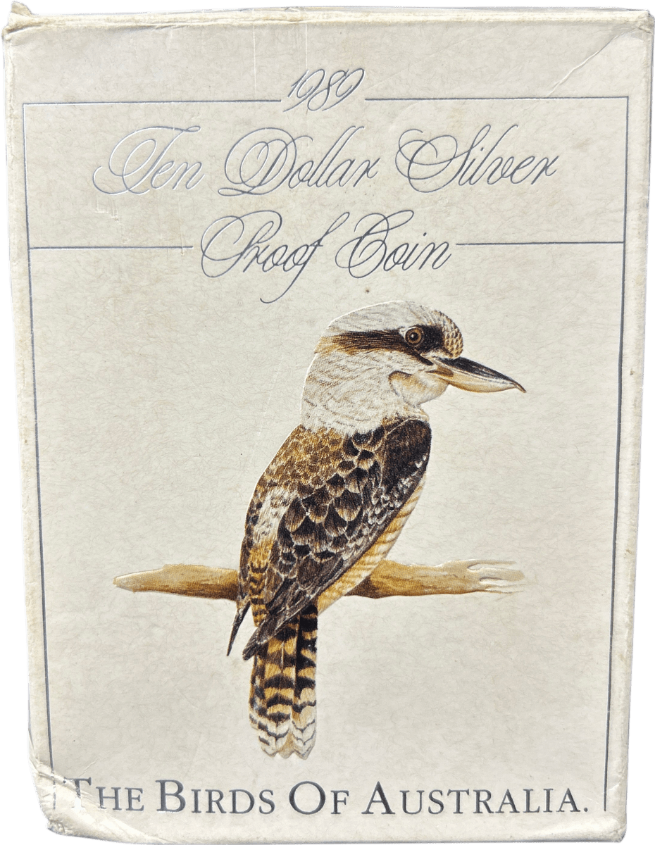 1989 Kookaburra $10 Silver Proof Coin The Birds Of Australia - Mega Cash Sydney