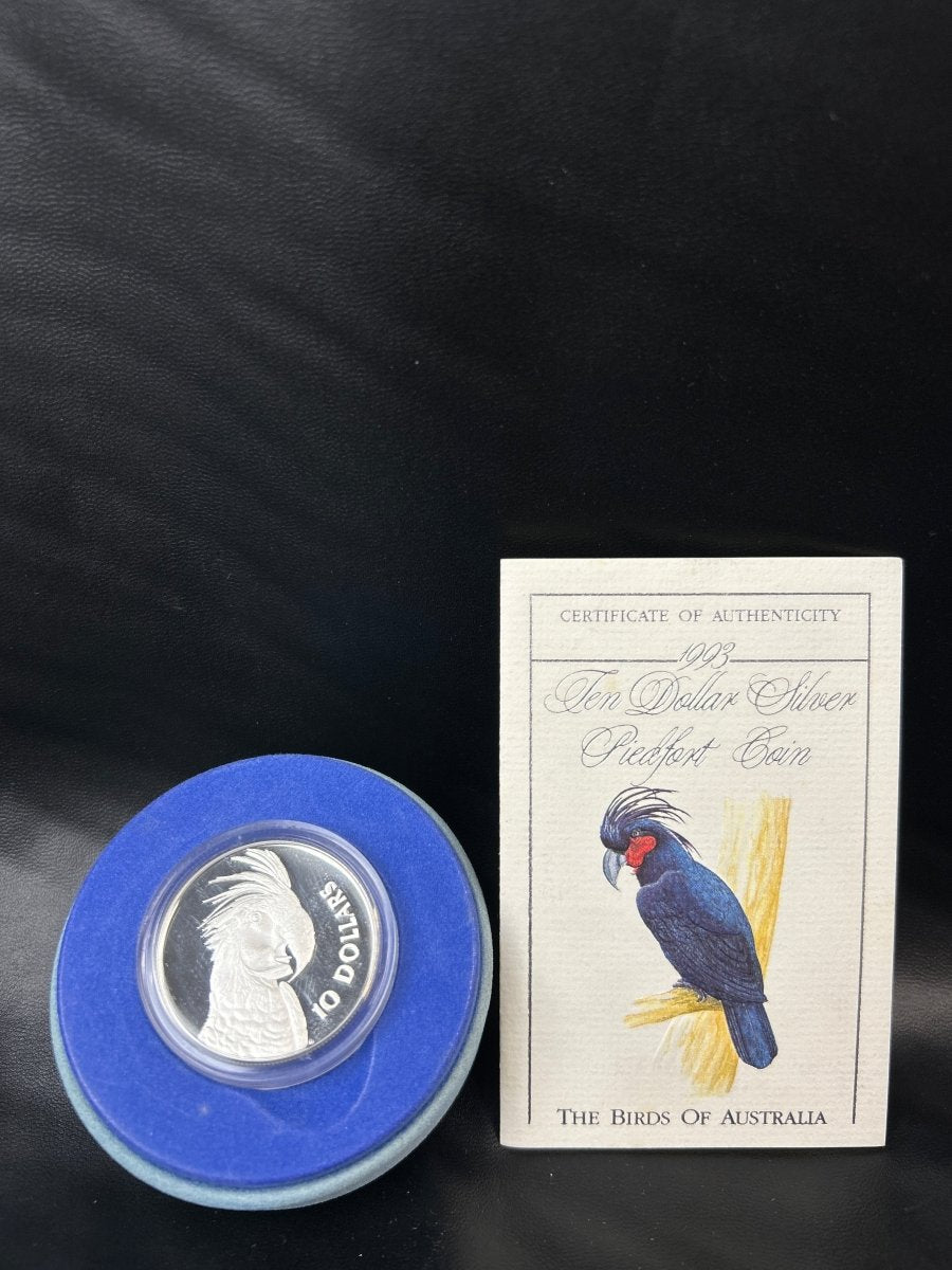 1993 Palm Cockatoo $10 Silver Piedfort Coin The Birds Of Australia - Mega Cash Sydney