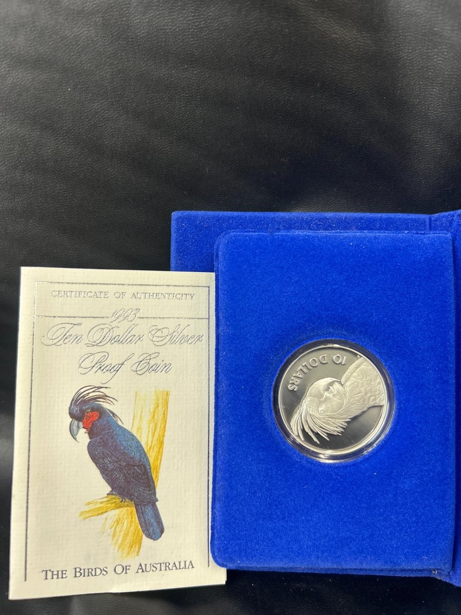 1993 Palm Cockatoo $10 Silver Proof Coin The Birds Of Australia - Mega Cash Sydney