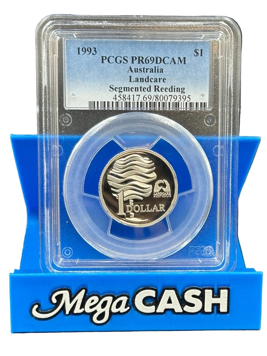1993 PCGS PR69DCAM Segmented Reeding $1 Coin - Mega Cash Sydney