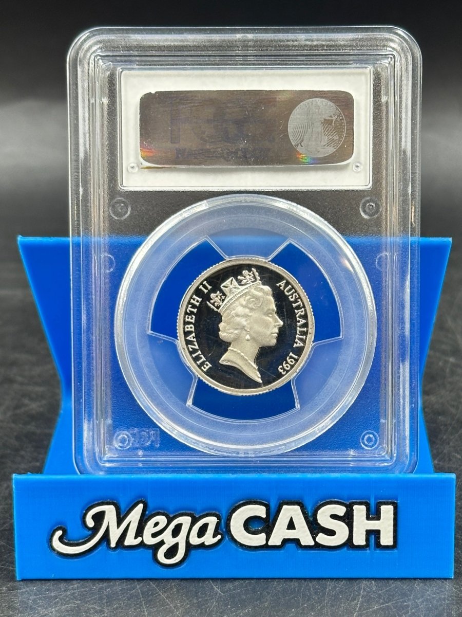 1993 PCGS PR69DCAM Segmented Reeding $1 Coin - Mega Cash Sydney
