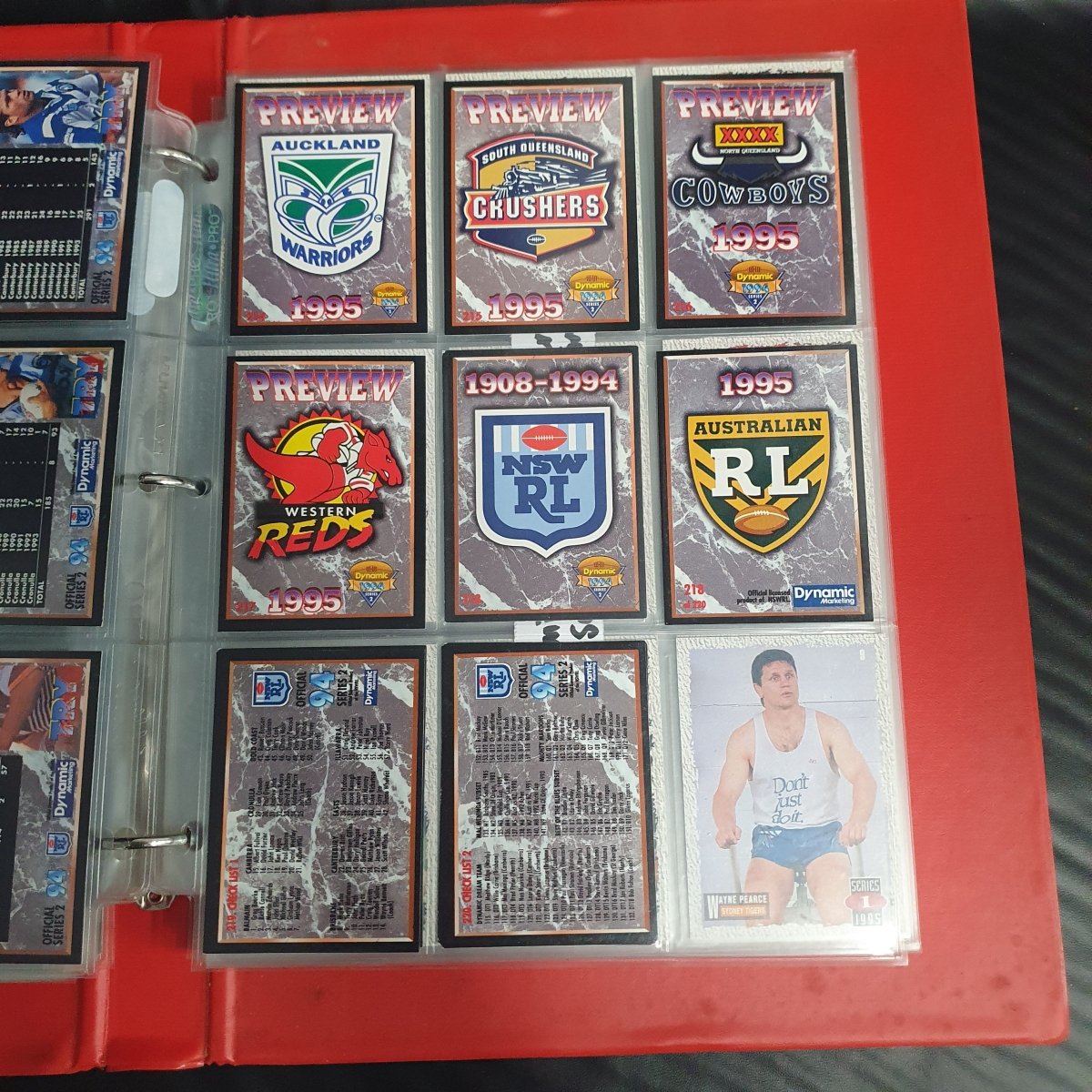 1994 & 1995 Dynamic Rugby League Series 1 Base Team Set - Plus More - Not Complete - Mega Cash Sydney