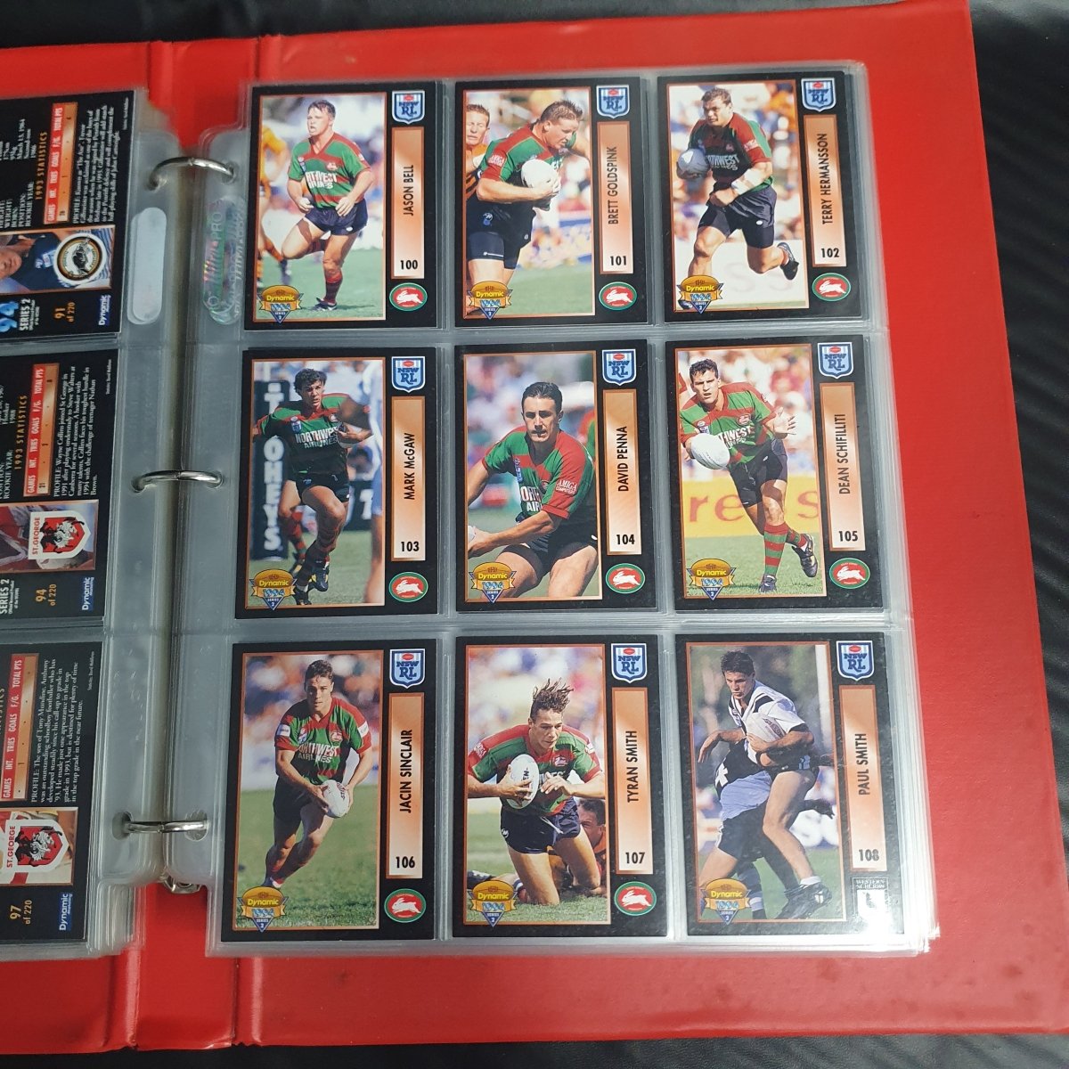 1994 & 1995 Dynamic Rugby League Series 1 Base Team Set - Plus More - Not Complete - Mega Cash Sydney