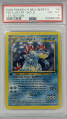 Pokemon PSA 8 Feraligatr 4/111 1st Edition Holo Neo Genesis