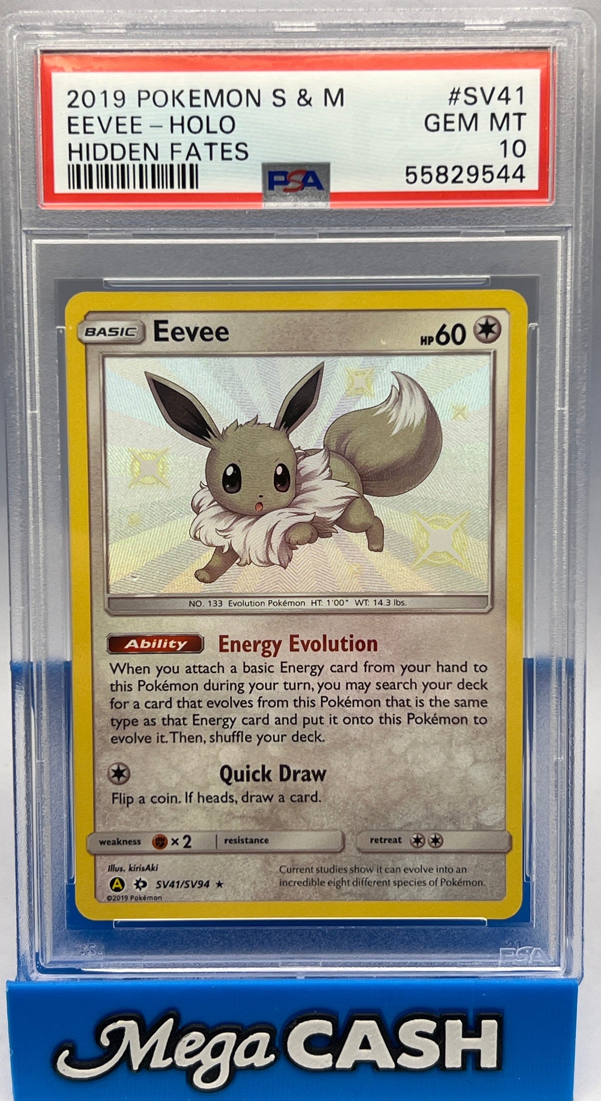 Pokémon - PSA 10 Eevee SV41/SV94 Hidden Fates