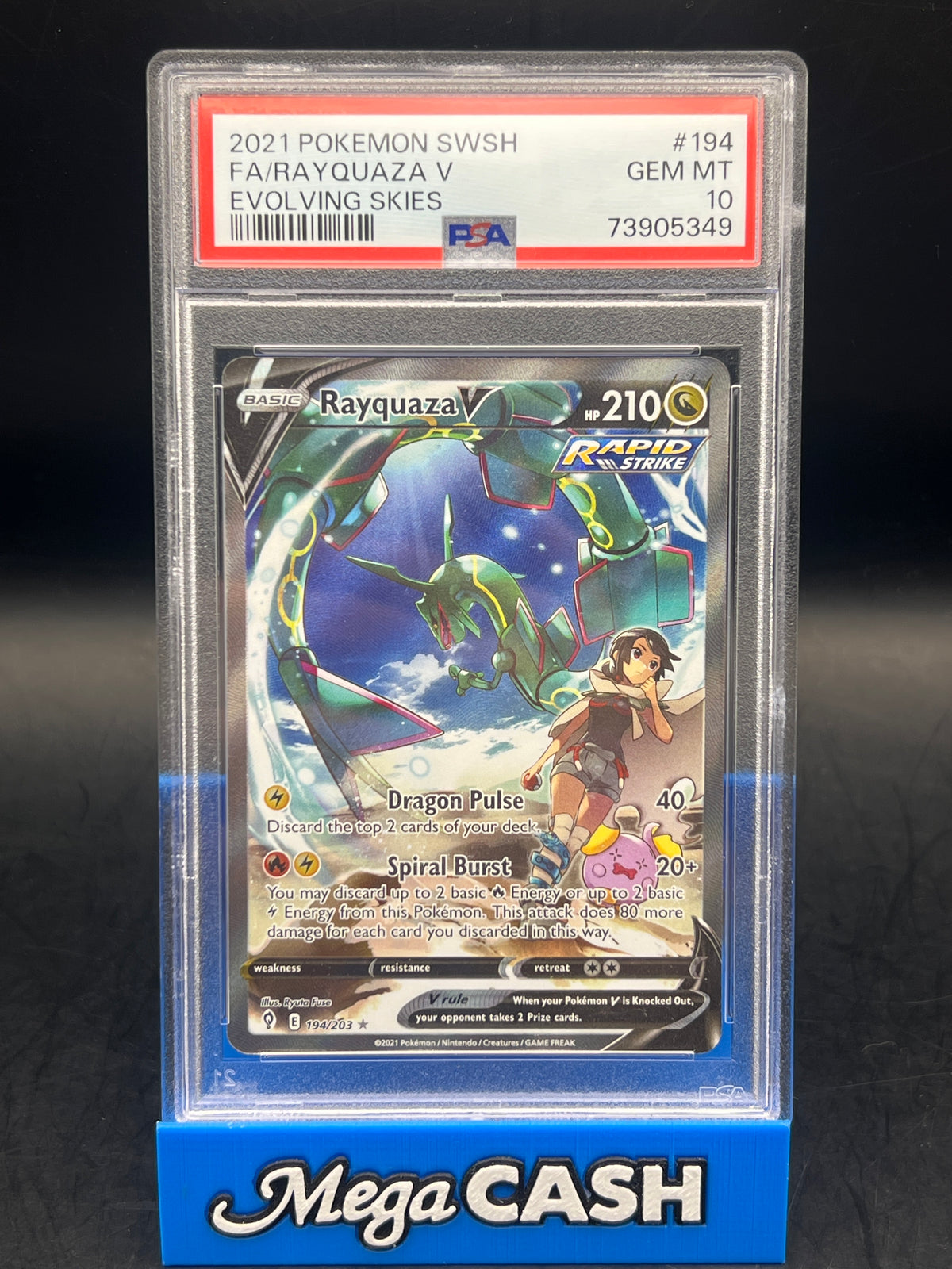 PSA 10 Rayquaaza V 194/203 Evolving Skies