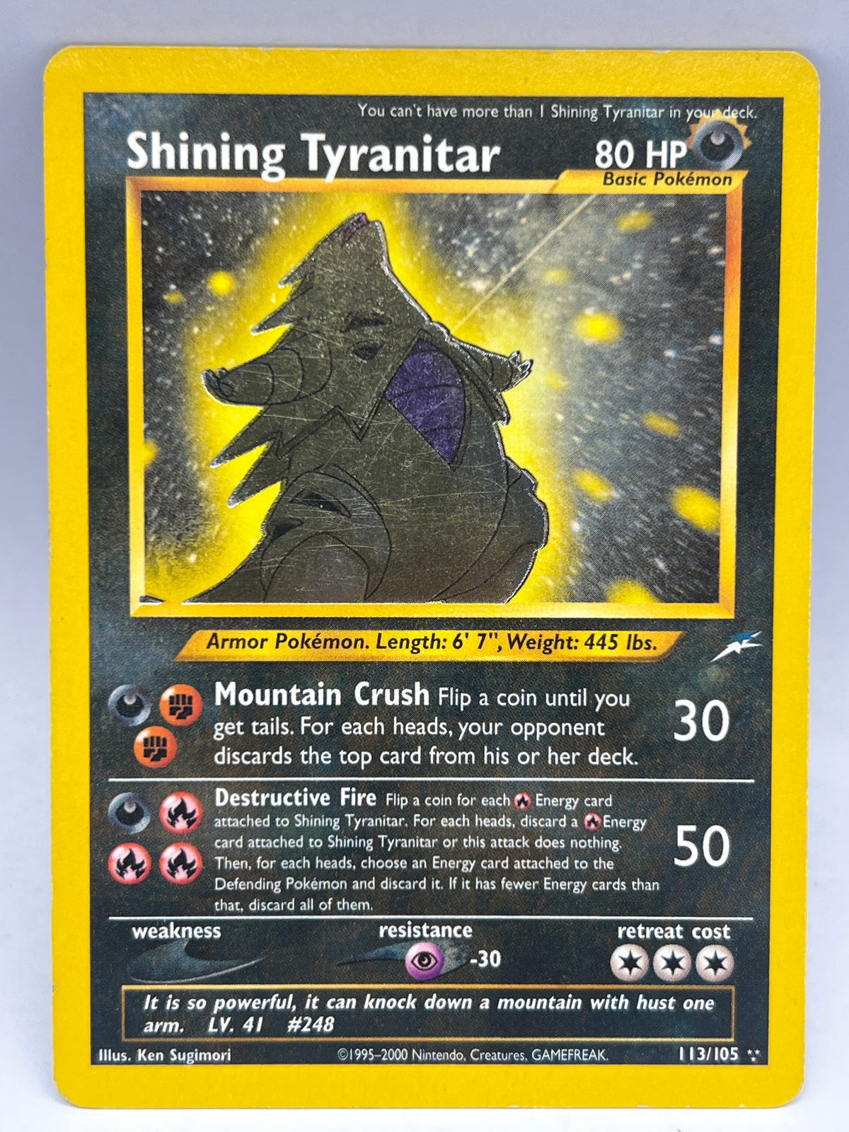 Pokémon - Shining Tyranitar 113/105 Neo Destiny