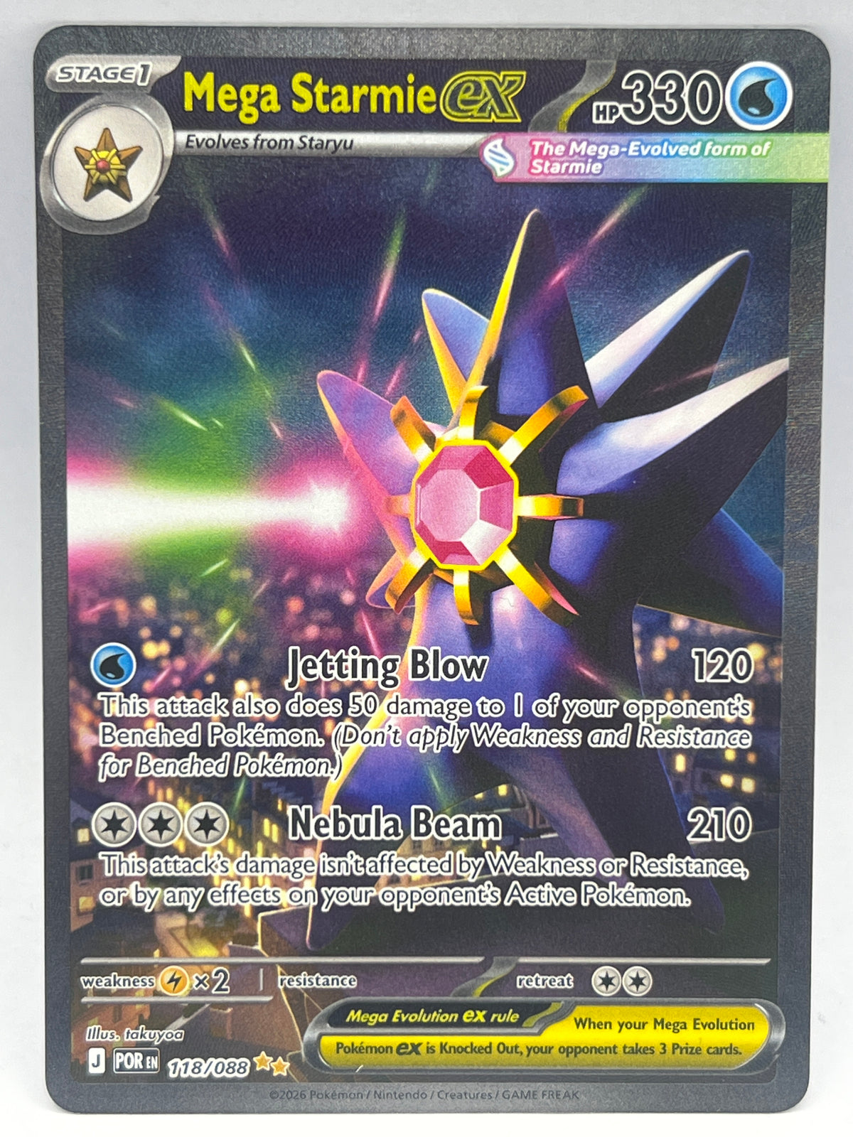 Pokémon - Mega Starmie Ex 118/088 Perfect Order