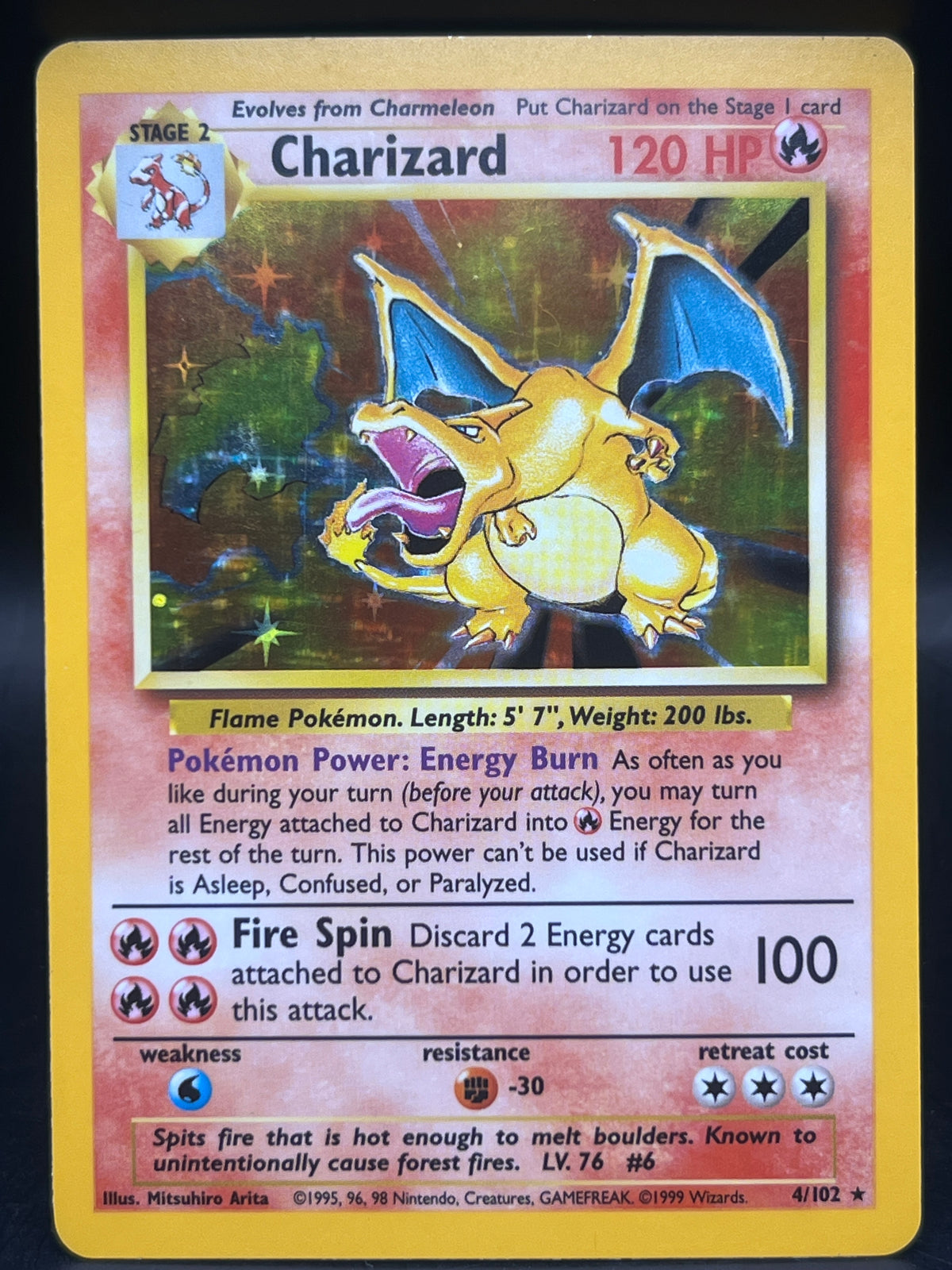 Charizard Holo 4/102 Base Set Unlimited