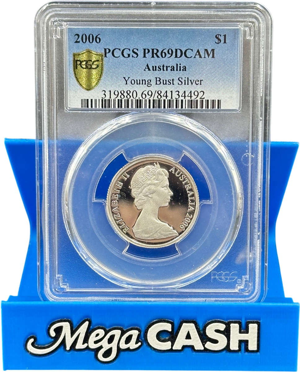2006 PCGS PR69DCAM Young Bust Silver $1 Coin - Mega Cash Sydney