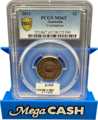 2013 $2 coronation MS 65 - Mega Cash Sydney