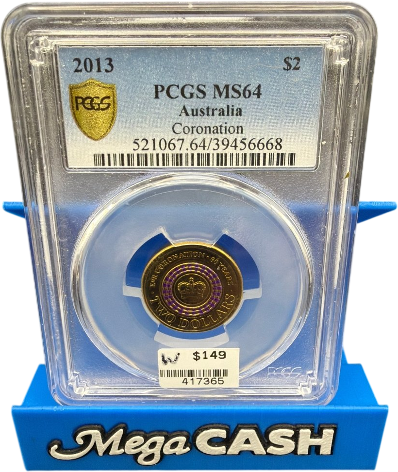 2013 $2 coronation MS64 - Mega Cash Sydney