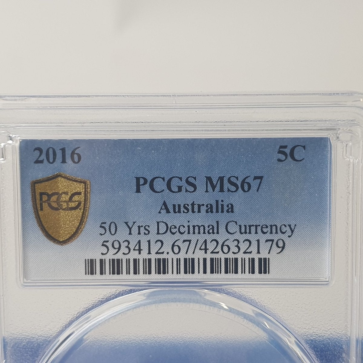 2016 - 5c 50 Yrs Decimal Currency - PCGS MS67 - Mega Cash Sydney