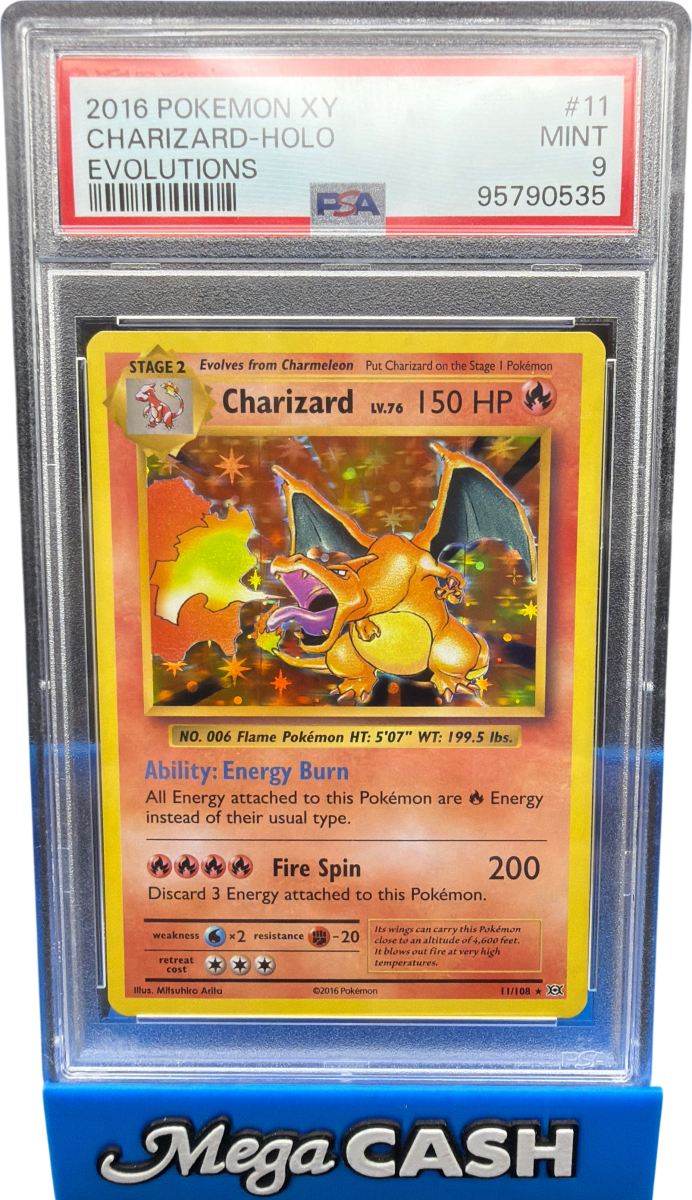 2016 Pokemon XY Charizard HOLO Evolutions PSA 9 - Mega Cash Sydney