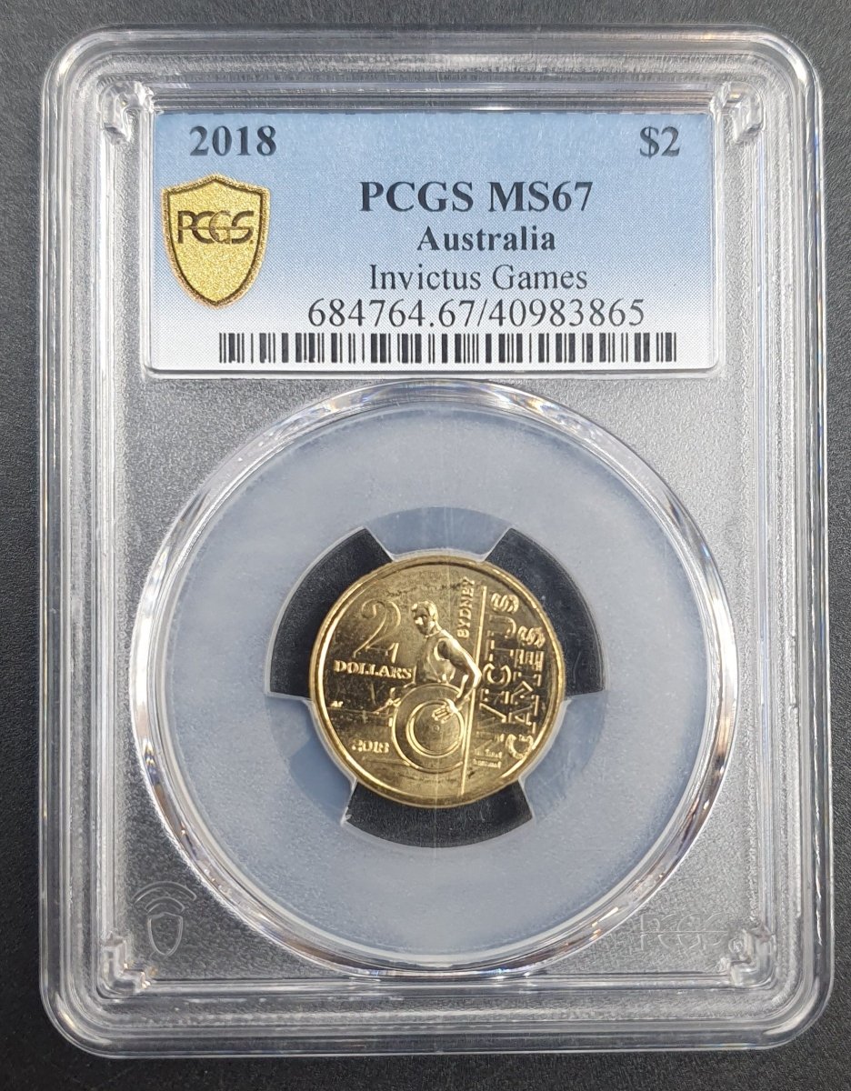 2018 - $2 Australia Invictus Games - PCGS MS67 - Mega Cash Sydney