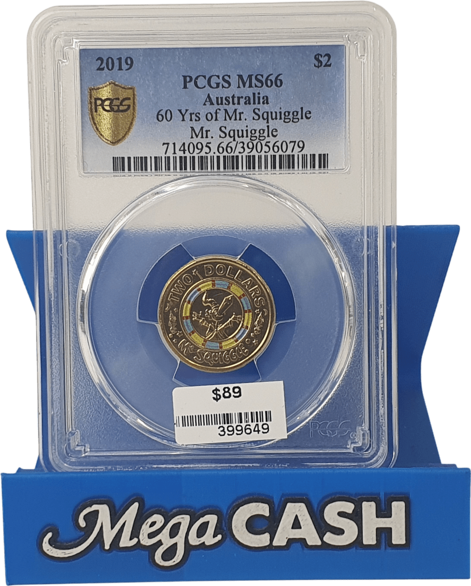 2019 - $2 60 Yrs of Mr. Squiggle - PCGS MS66 - Mega Cash Sydney