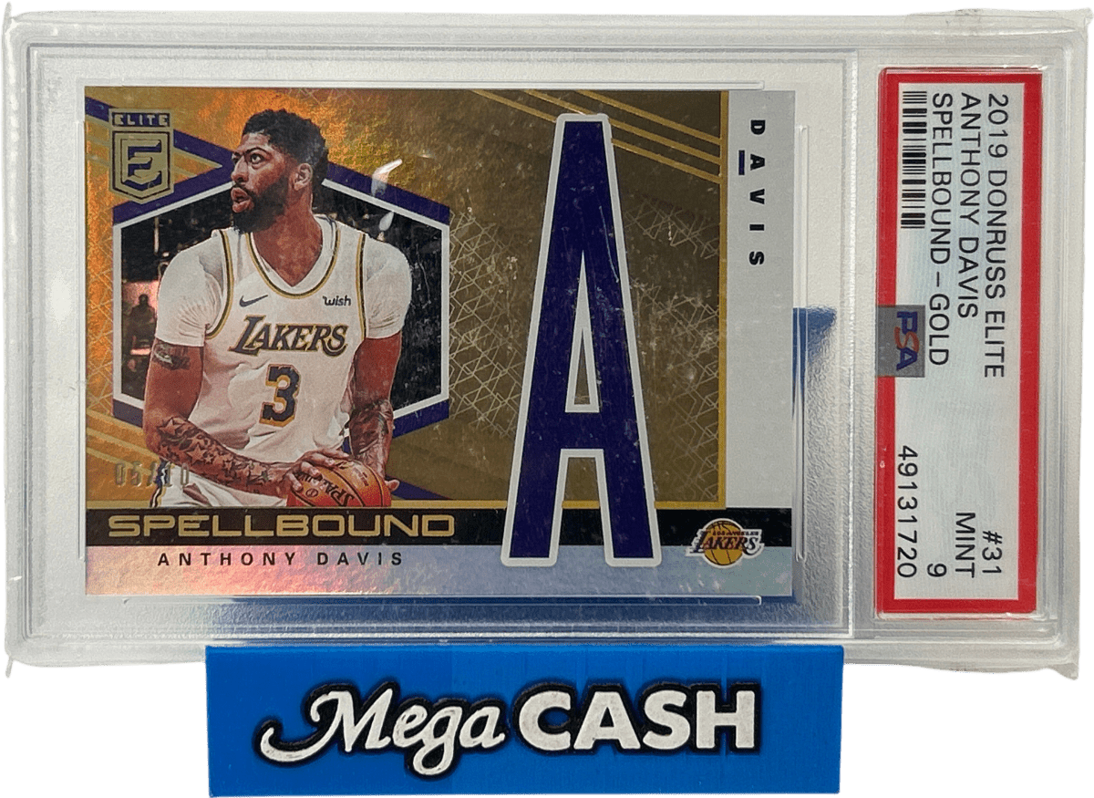 2019 Donruss Elite Anthony Davis Spellbound Gold 31 No. 31 “A” - PSA 9 - Mega Cash Sydney