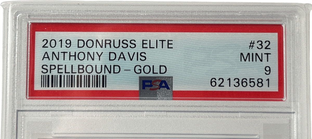 2019 Donruss Elite Anthony Davis Spellbound Gold 32 “V” - PSA 9 - Mega Cash Sydney
