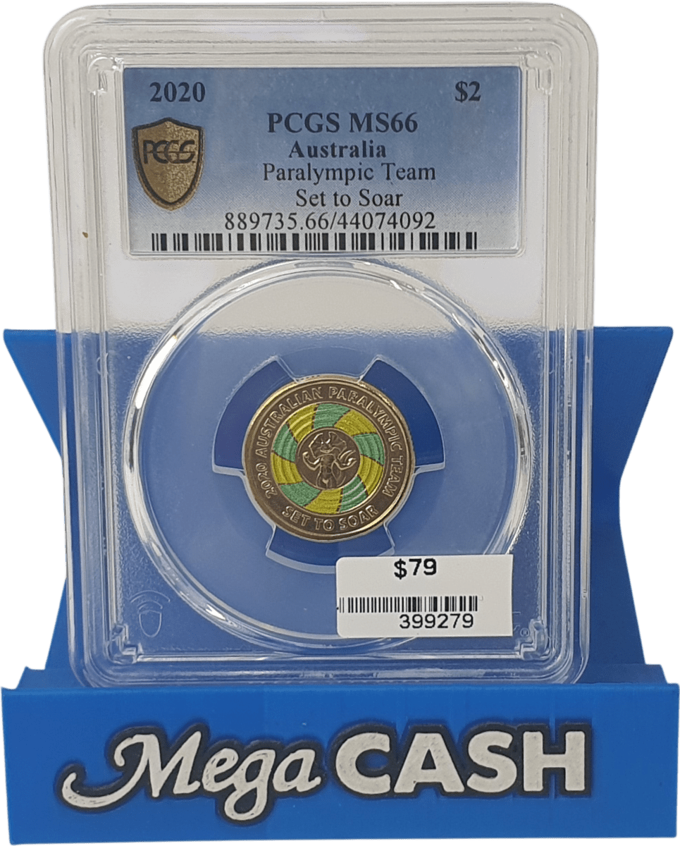 2020 - $2 Paralympic Team Set to Soar - PCGS MS66 - Mega Cash Sydney