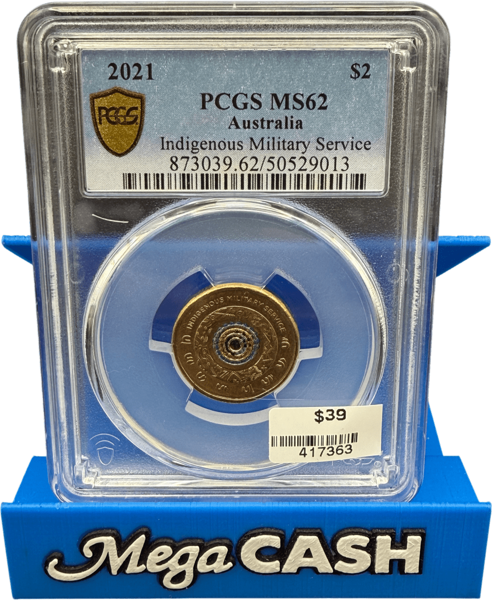 2021 $2 IMS MS62 - Graded Coin Indigenous Military Service - Mega Cash Sydney