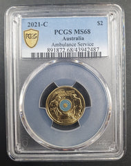 2021 - C - $2 Australia Ambulance Service - PCGS MS68 - Mega Cash Sydney