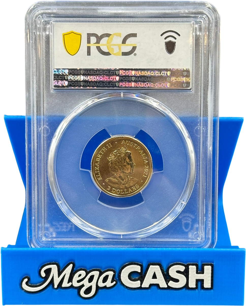 2021 PCGS MS67 50th Anniversary Aboriginal Flag $2 Coin - Mega Cash Sydney