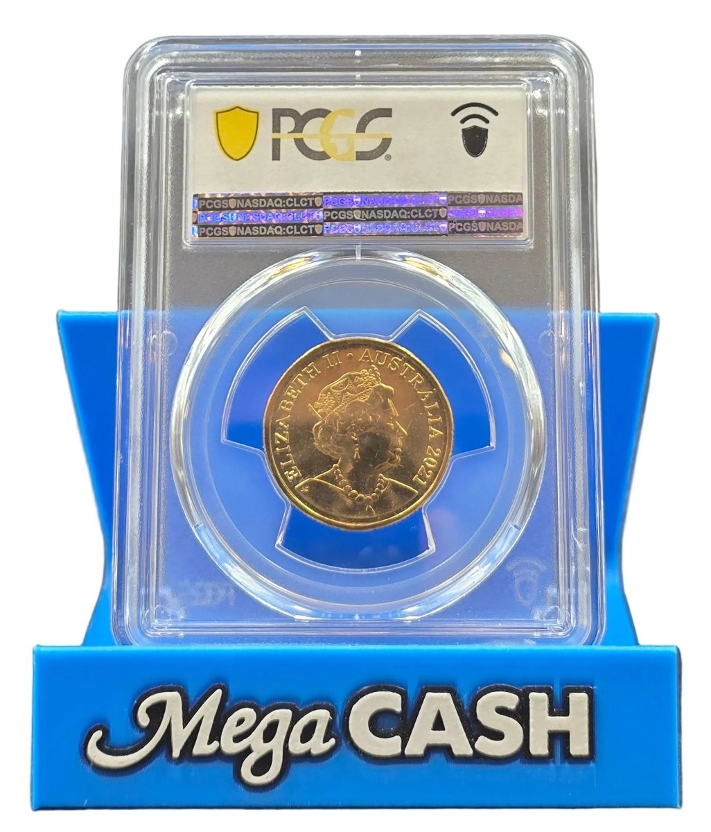 2021 PCGS MS67 G-Great Barrier Reef Colorized Great Aussie Coin Hunt Coloured $1 Coin - Mega Cash Sydney