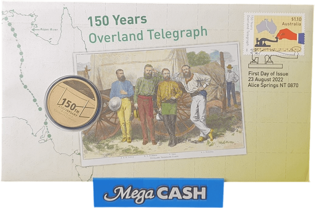 2022 $1 COIN 150 YEARS OVERLAND TELEGRAPH - Mega Cash Sydney