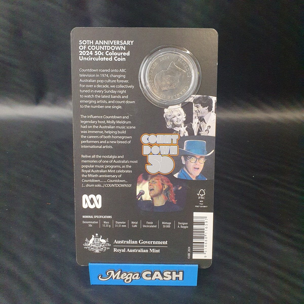 2024 Fifty Cent Countdown 50th Anniversary (50c) Uncirculated Australian Decimal Coin - Mega Cash Sydney