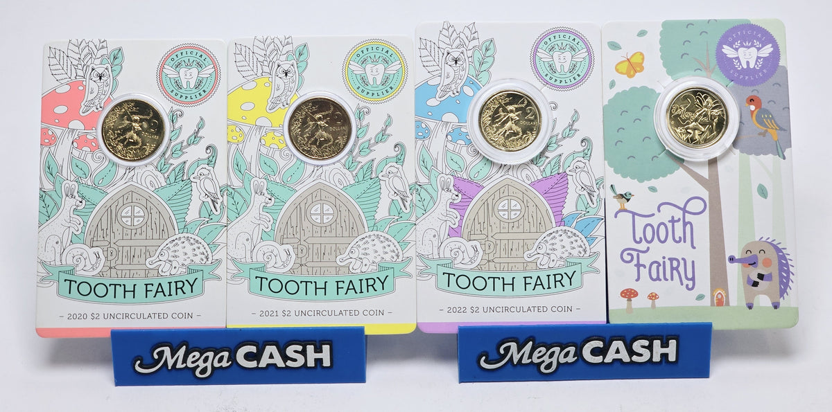 Tooth Fairy $2 Uncirculated Coins Set - 2020 / 2021 / 2022 / 2023