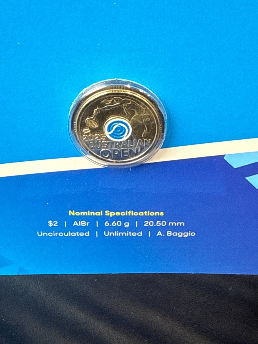 2025 $2 Privy Mark Coloured Uncirculated Coin - Women’s Australian Open - Mega Cash Sydney