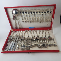 Vintage ARG 800 Silver Plated Cutlery 60 Piece Rare Set Made in Italy
