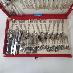 Vintage ARG 800 Silver Plated Cutlery 60 Piece Rare Set Made in Italy