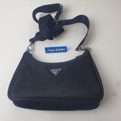 Prada - Tesssuto Saffian Re-Edition 2005 - Black + Little Bag