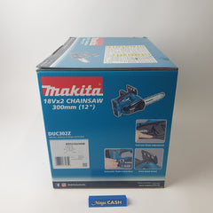 MAKITA - DUC302Z (2x18V) Brushless 300mm (12") Chainsaw - Skin Only