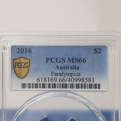 2016 - $2 Paralympics - PCGS MS66