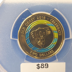 2018 - $2 Commonwealth Games Borobi the Koala - PCGS MS66