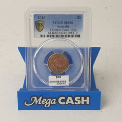 2016 - $2 Olympic Team - Red - PCGS MS66