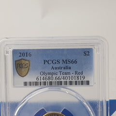 2016 - $2 Olympic Team - Red - PCGS MS66