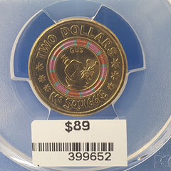 2019 - $2 60 Yrs of Mr. Squiggle Gus the Snail - PCGS MS66