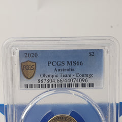 2020 - $2 Olympic Team - Courage - PCGS MS66