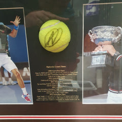 NOVAK DJOKOVIC - ALL STARS MEMROBILIA - SIGNED TENNIS BALL IN FRAME