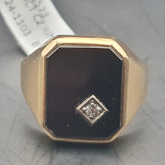 MENS 9CT CZ RING 4.5GMS Ring Size V /  11 US